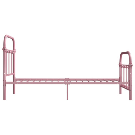 vidaXL Bedframe metaal roze 90x200 cm afbeelding3 - 1