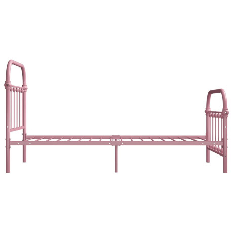 vidaXL Bedframe metaal roze 100x200 cm afbeelding3 - 1