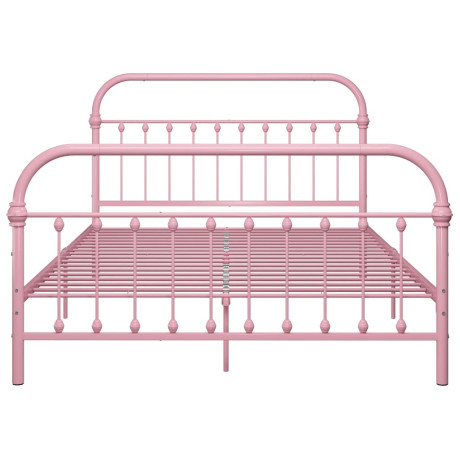 vidaXL Bedframe metaal roze 120x200 cm afbeelding3 - 1