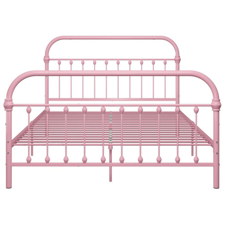 vidaXL Bedframe metaal roze 140x200 cm afbeelding3 - 1