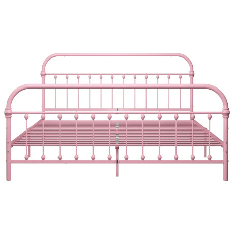 vidaXL Bedframe metaal roze 180x200 cm afbeelding3 - 1