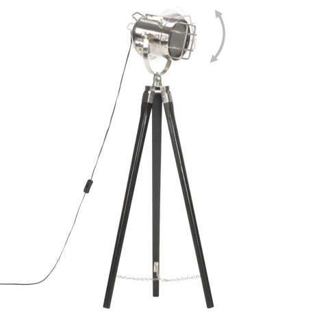 vidaXL Vloerlamp driepoot 97 cm massief mangohout zwart afbeelding3 - 1