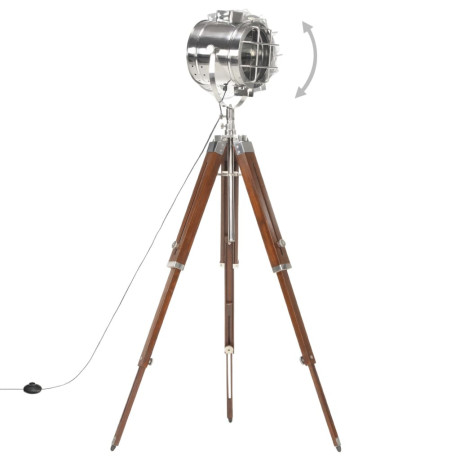 vidaXL Vloerlamp driepoot 165 cm massief mangohout afbeelding3 - 1
