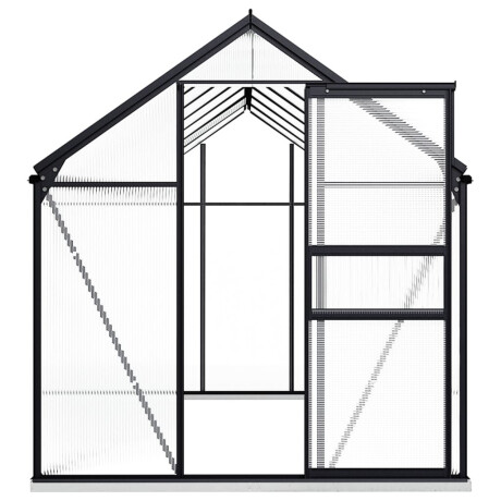 vidaXL Tuinkas met basisframe 8,17 m³ aluminium antracietkleurig afbeelding3 - 1