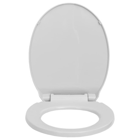 vidaXL Toiletbril soft-close en quick-release ovaal lichtgrijs afbeelding3 - 1