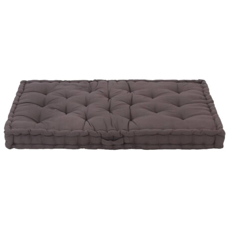 vidaXL Palletvloerkussen 120x80x10 cm katoen antraciet afbeelding3 - 1