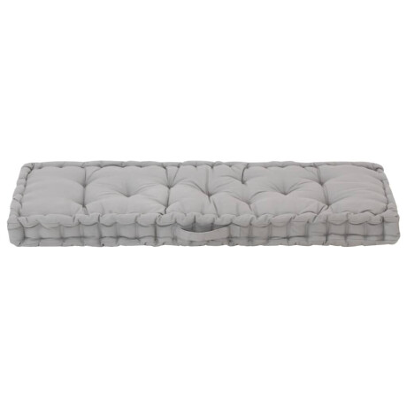 vidaXL Palletvloerkussen 120x40x7 cm katoen grijs afbeelding3 - 1
