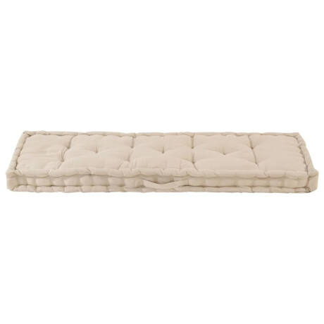 vidaXL Palletvloerkussen 120x40x7 cm katoen beige afbeelding3 - 1