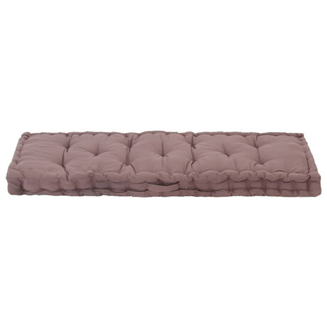 vidaXL Palletvloerkussen 120x40x7 cm katoen taupe afbeelding3 - 1