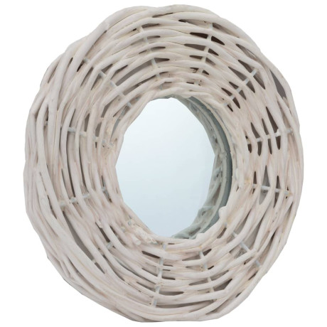 vidaXL Spiegels 3 st 15 cm wicker wit afbeelding3 - 1