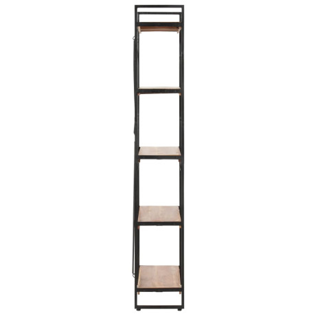 vidaXL Boekenkast met 5 schappen 140x30x180 cm massief acaciahout afbeelding3 - 1