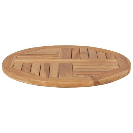 vidaXL Tafelblad rond 2,5 cm 60 cm massief teakhout afbeelding3 - 1