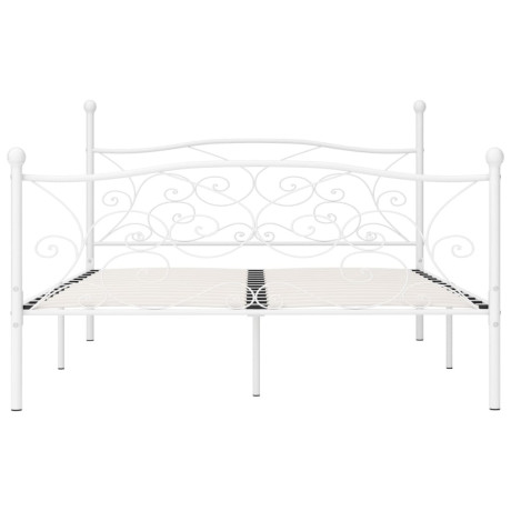 vidaXL Bedframe met lattenbodem metaal wit 180x200 cm afbeelding3 - 1