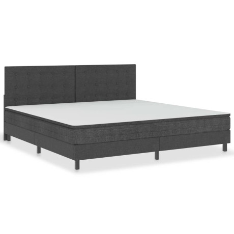 vidaXL Hoofdbord 200x200 cm getuft stof donkergrijs afbeelding3 - 1