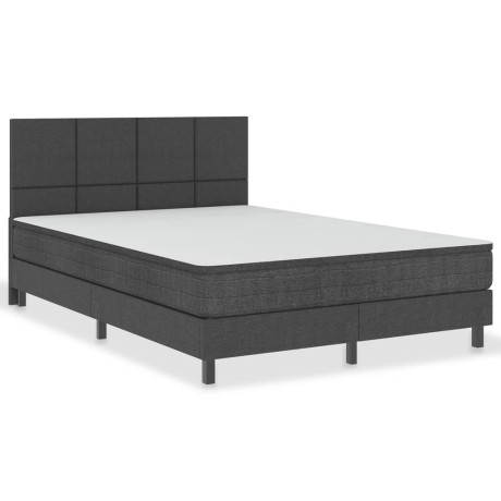 vidaXL Hoofdbord 140x200 cm stof donkergrijs afbeelding3 - 1