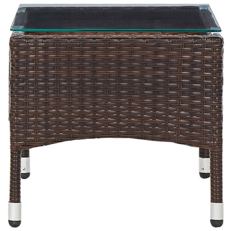 vidaXL Salontafel 60x40x36 cm poly rattan bruin afbeelding3 - 1