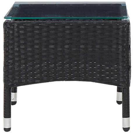 vidaXL Salontafel 60x40x36 cm poly rattan zwart afbeelding3 - 1