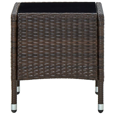 vidaXL Tuintafel 40x40x45 cm poly rattan bruin afbeelding3 - 1