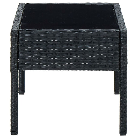 vidaXL Tuintafel 75x40x37 cm poly rattan zwart afbeelding3 - 1