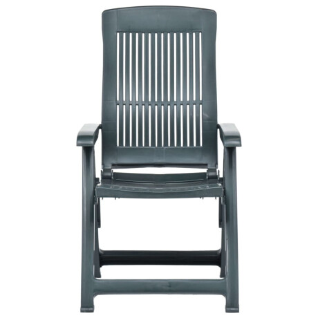 vidaXL Tuinstoelen 2 st verstelbaar kunststof groen afbeelding3 - 1