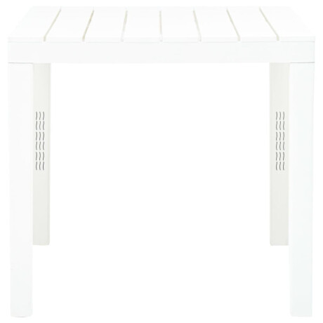 vidaXL Tuintafel 78x78x72 cm kunststof wit afbeelding3 - 1