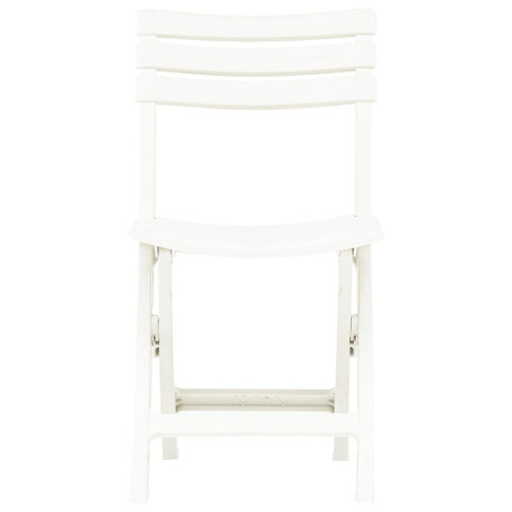 vidaXL Tuinstoelen inklapbaar 2 st kunststof wit afbeelding3 - 1