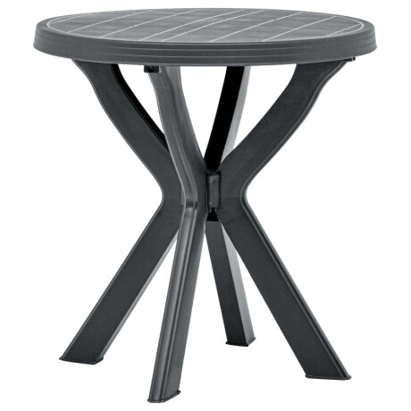 vidaXL Bistrotafel Ø70 cm kunststof antraciet afbeelding3 - 1