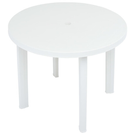 vidaXL Tuintafel 89 cm kunststof wit afbeelding3 - 1