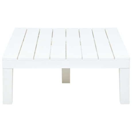 vidaXL Tuintafel 78x78x31 cm kunststof wit afbeelding3 - 1