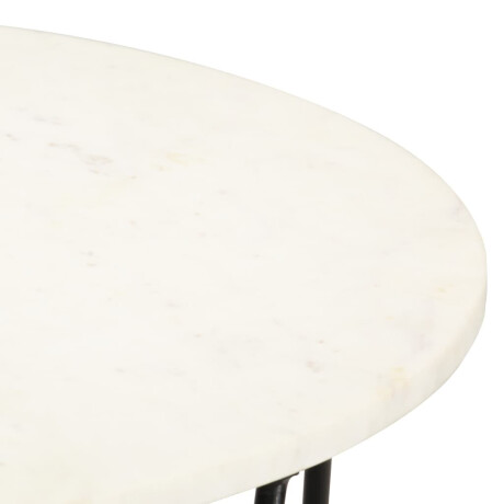 vidaXL Salontafel 65x65x42 cm echt steen met marmeren textuur wit afbeelding3 - 1