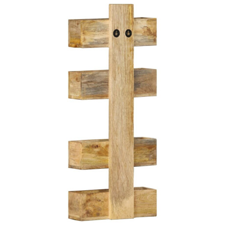 vidaXL Tijdschriftenwandrek 30x11x72 cm massief mangohout afbeelding3 - 1