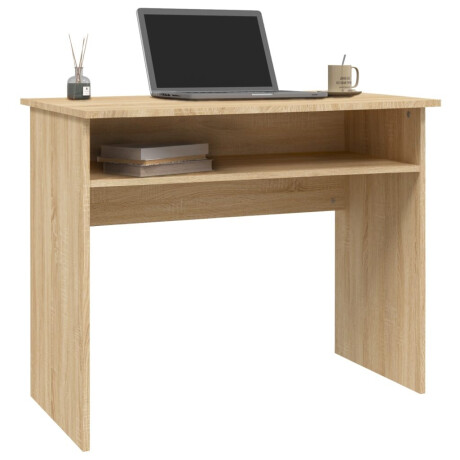 vidaXL Bureau 90x50x74 cm bewerkt hout sonoma eikenkleurig afbeelding3 - 1
