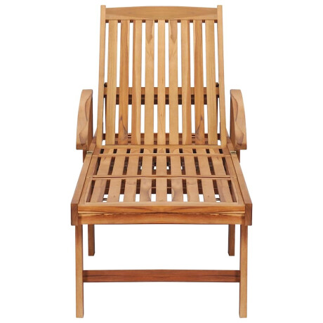 vidaXL Ligbedden 2 st met tafel massief teakhout afbeelding3 - 1