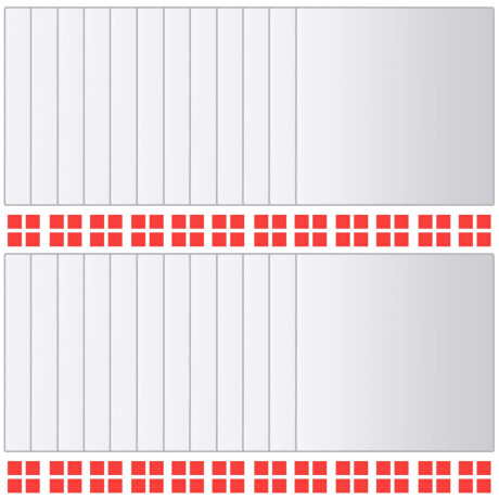 vidaXL 48 st Spiegeltegels vierkant glas afbeelding3 - 1