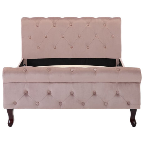 vidaXL Bedframe fluweel roze 100x200 cm afbeelding3 - 1