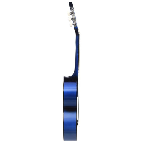vidaXL Gitaar klassiek beginner 4/4 39" lindenhout blauw afbeelding3 - 1