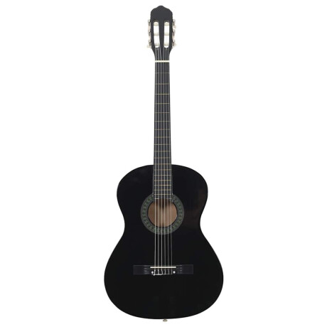 vidaXL Gitaar klassiek beginner 4/4 39" lindenhout zwart afbeelding3 - 1