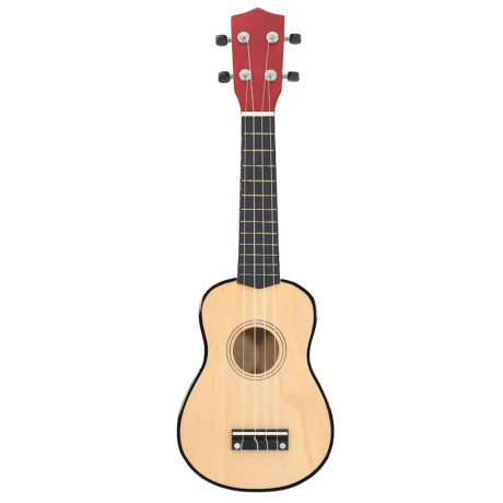 vidaXL Ukuleleset met tas voor kinderen sopraan 21'' lichthoutkleurig afbeelding3 - 1