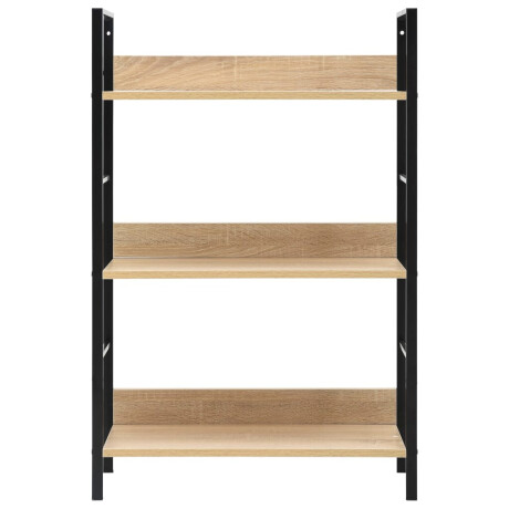 vidaXL Boekenkast 3 schappen 60x27,6x90,5 cm bewerkt hout eikenkleurig afbeelding3 - 1
