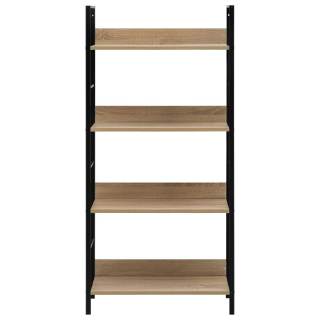 vidaXL Boekenkast 4 schappen 60x27,6x124,5 cm bewerkt hout eikenkleur afbeelding3 - 1