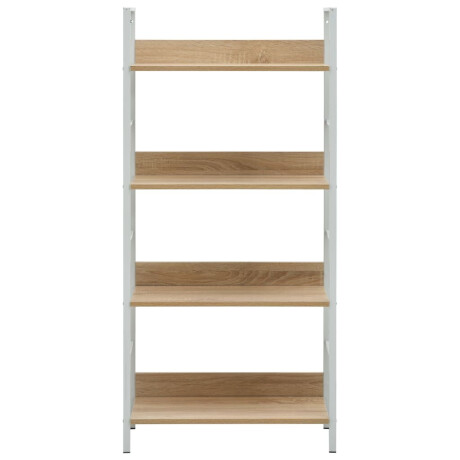 vidaXL Boekenkast 4 schappen 60x27,6x124,5 cm bewerkt hout eikenkleur afbeelding3 - 1