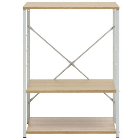 vidaXL Magnetronkast 60x39,6x79,5 cm bewerkt hout wit en eikenkleurig afbeelding3 - 1