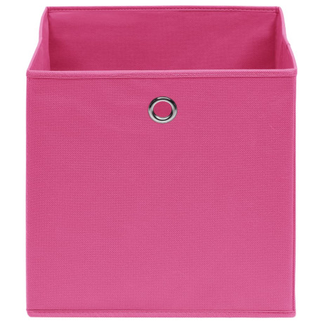 vidaXL Opbergboxen 10 st 32x32x32 cm stof roze afbeelding3 - 1