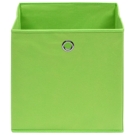 vidaXL Opbergboxen 4 st 32x32x32 cm stof groen afbeelding3 - 1