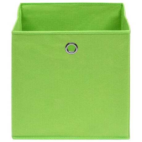 vidaXL Opbergboxen 10 st 32x32x32 cm stof groen afbeelding3 - 1
