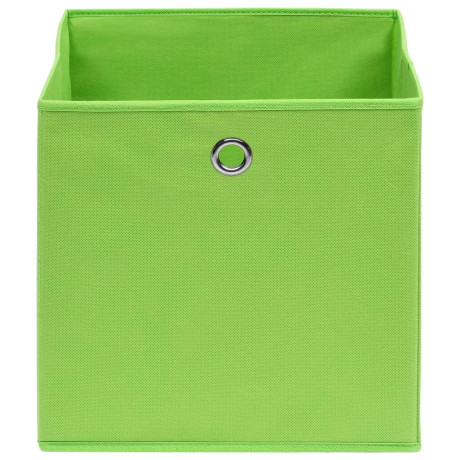 vidaXL Opbergboxen 10 st 32x32x32 cm stof groen afbeelding3 - 1