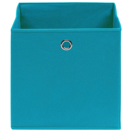 vidaXL Opbergboxen 4 st 32x32x32 cm stof babyblauw afbeelding3 - 1