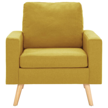 vidaXL Fauteuil stof geel afbeelding3 - 1