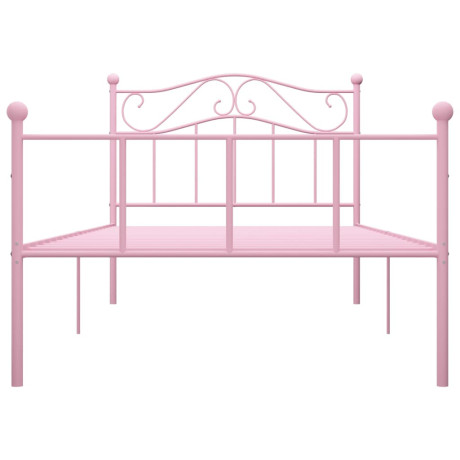 vidaXL Bedframe metaal roze 90x200 cm afbeelding3 - 1