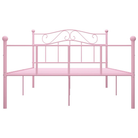 vidaXL Bedframe metaal roze 120x200 cm afbeelding3 - 1
